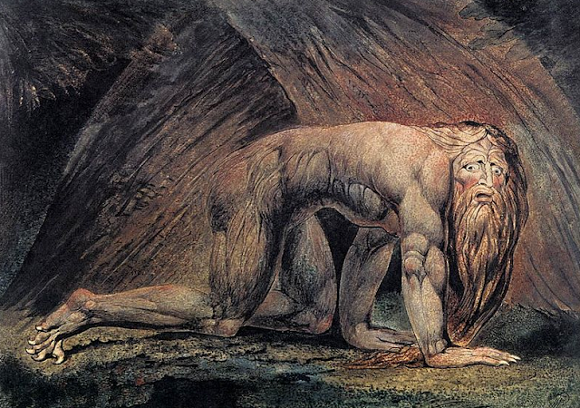 Such a cool picture by William Blake. This is Nebuchadnezzar!